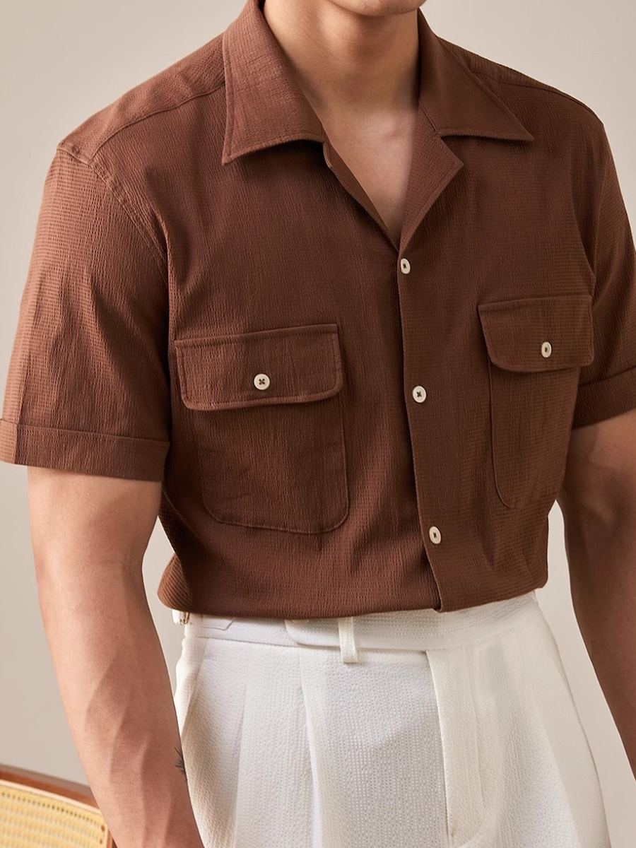 Seersucker Short-Sleeve Shirt