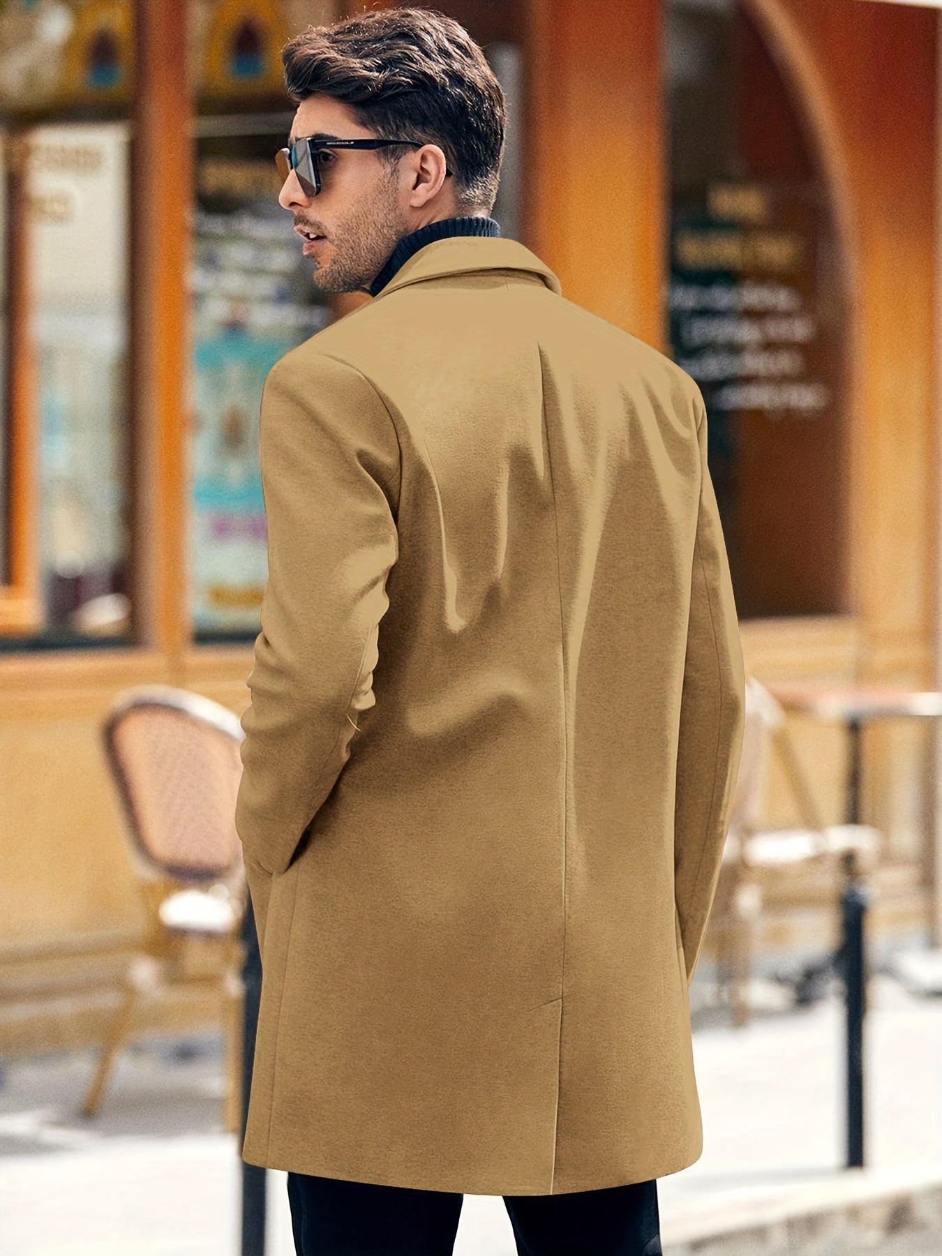 Casual Midlength Button Down Trench Coat for Men | Ideal for All Seasons