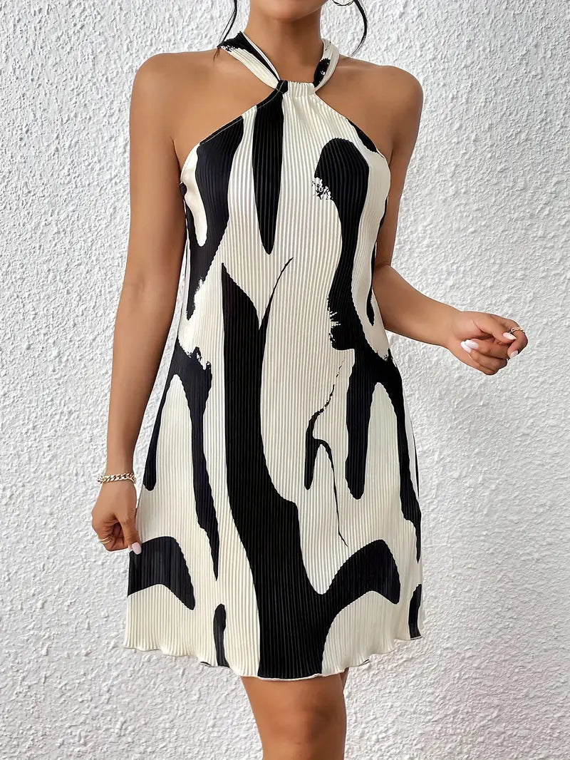 Penelope – sleeveless dress with all-over print