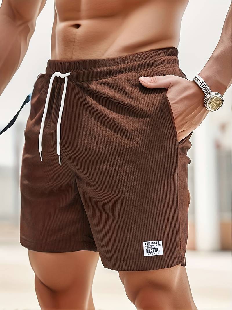 David drawstring shorts with pockets for men