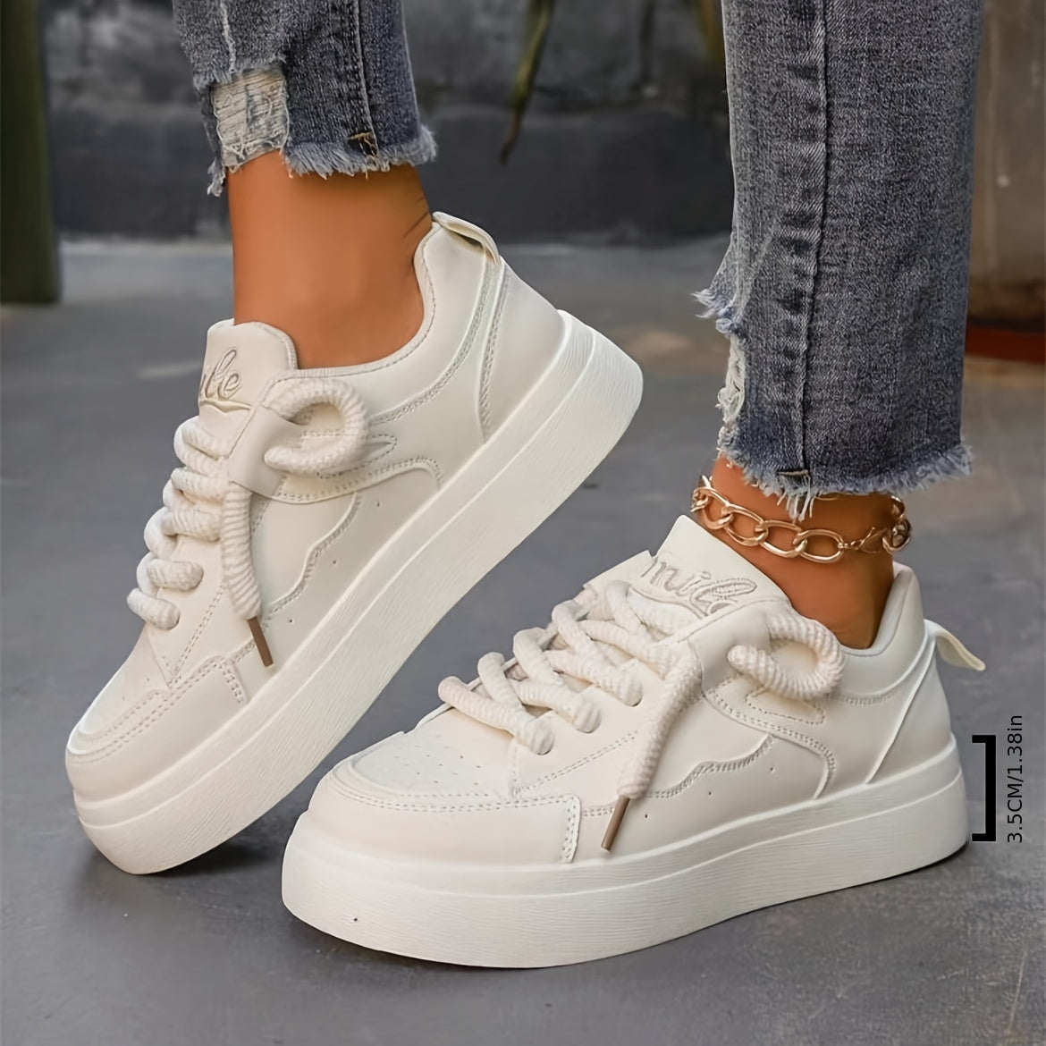 Casual Solid Color Sneakers for Women | Perfect for Everyday Wear