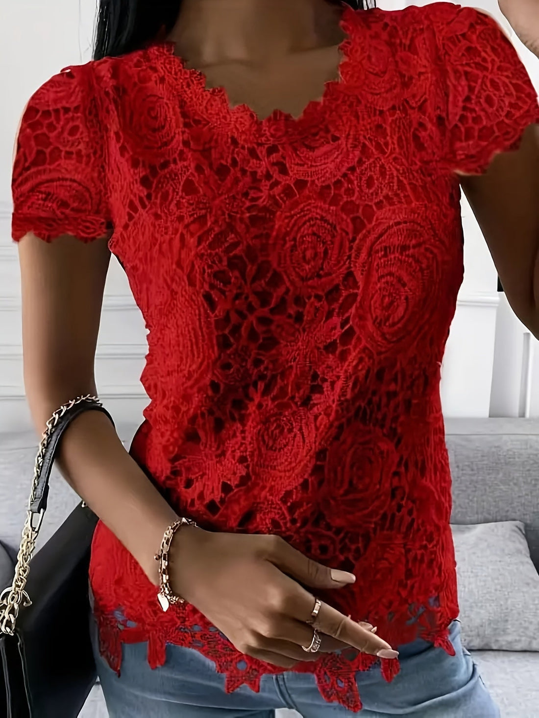 White lace blouse - Amelie