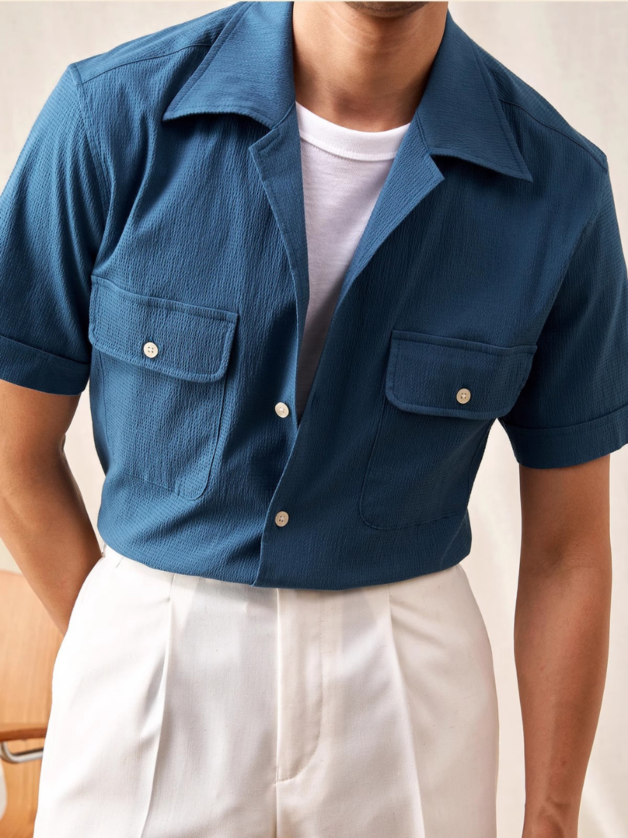 Seersucker Short-Sleeve Shirt