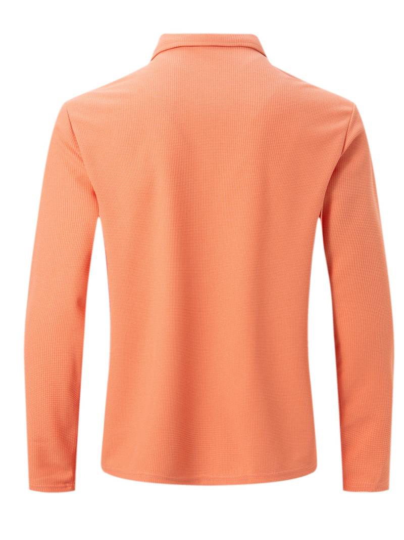 Alex casual long sleeve v-neck waffle shirt