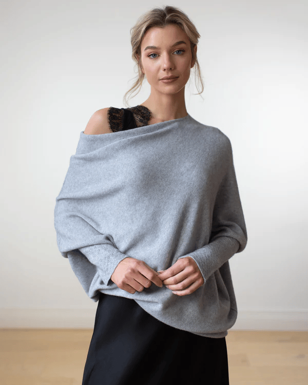 Natasha - Elegant Loose Cotton Sweater - for Women | Perfect for Casual Days