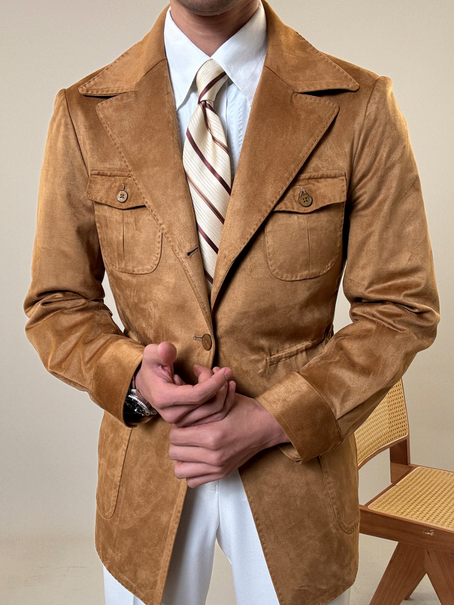 Classic Suede Safari Blazer