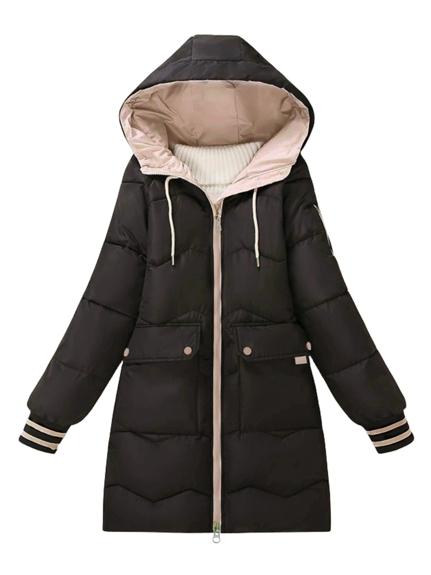 Stylish Warm Puffer Winter Jacket with Capuchon for Women | Perfect for Outdoor Activities