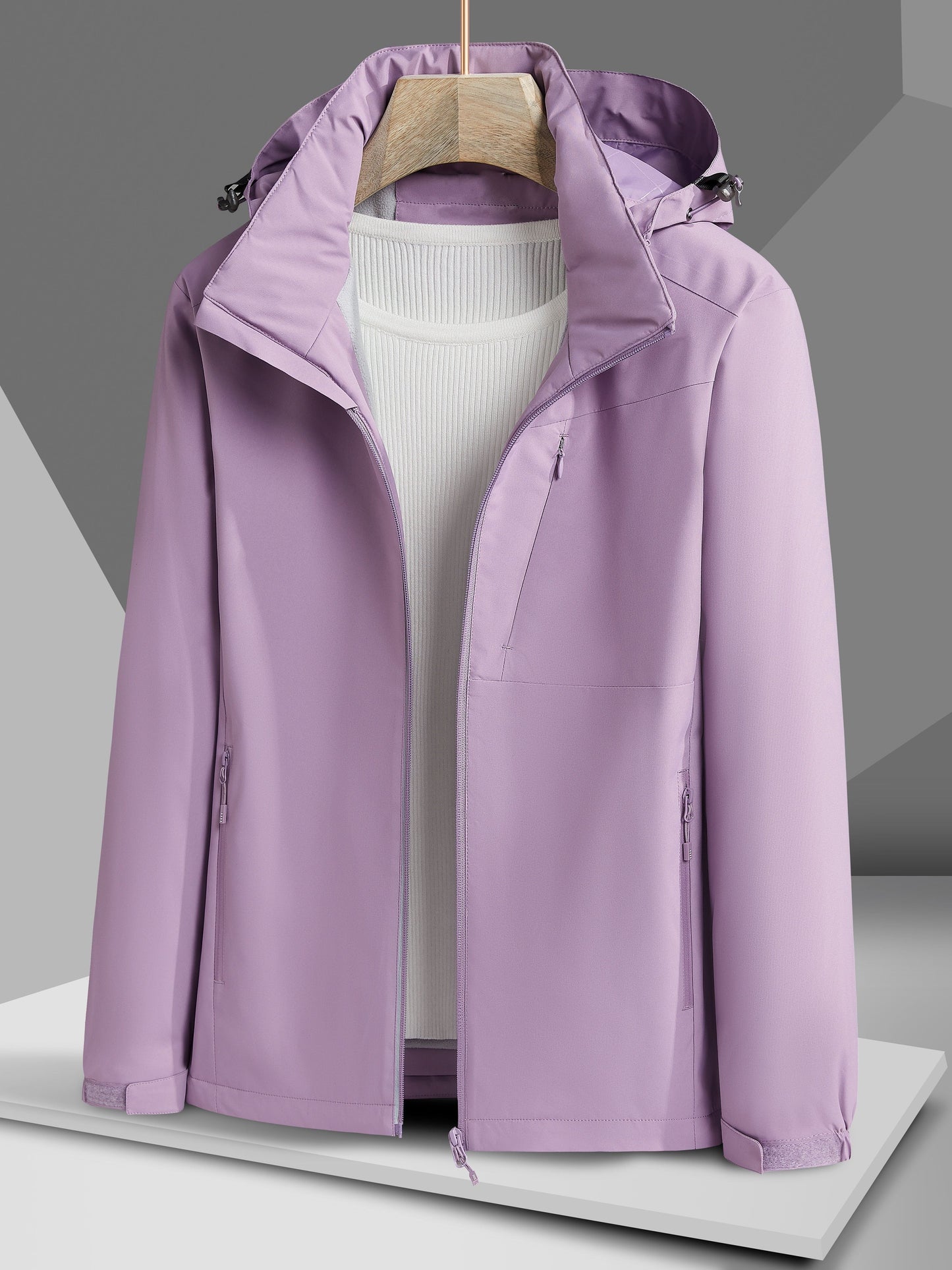 Elegant Waterproof Fleece Winter Jacket with Capuchon for Women | Perfect for Outdoor Activities