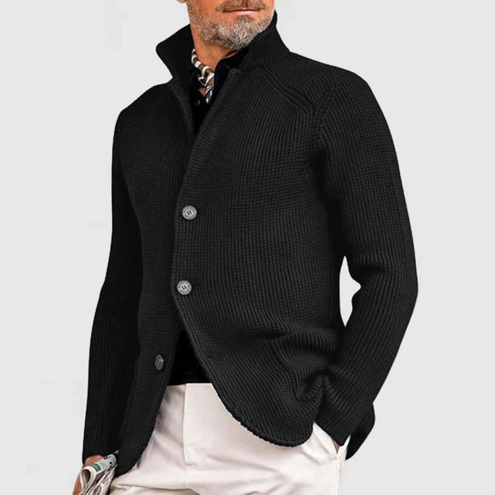 Kendu | Men's coat with elegant lapel and knitted pocket