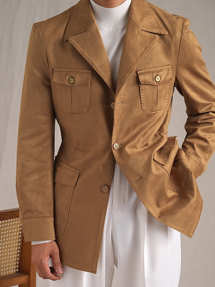 Classic Suede Safari Blazer