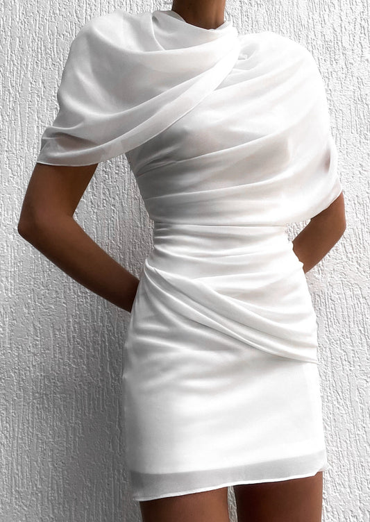 Carmen Dress - White - FINAL SALE