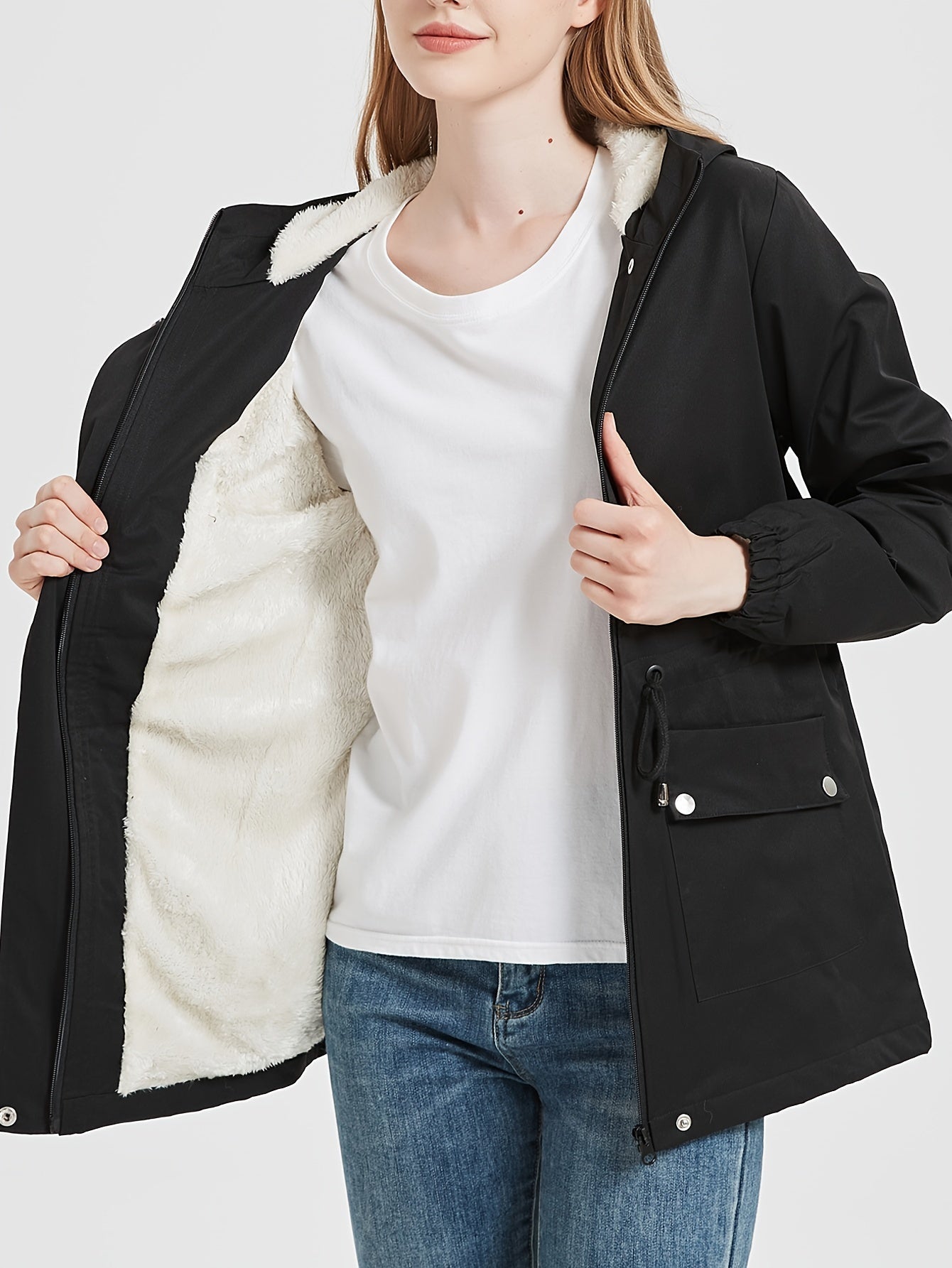 Stylish Fleece Parka Winter Jacket with Capuchon for Women | Perfect for Winter