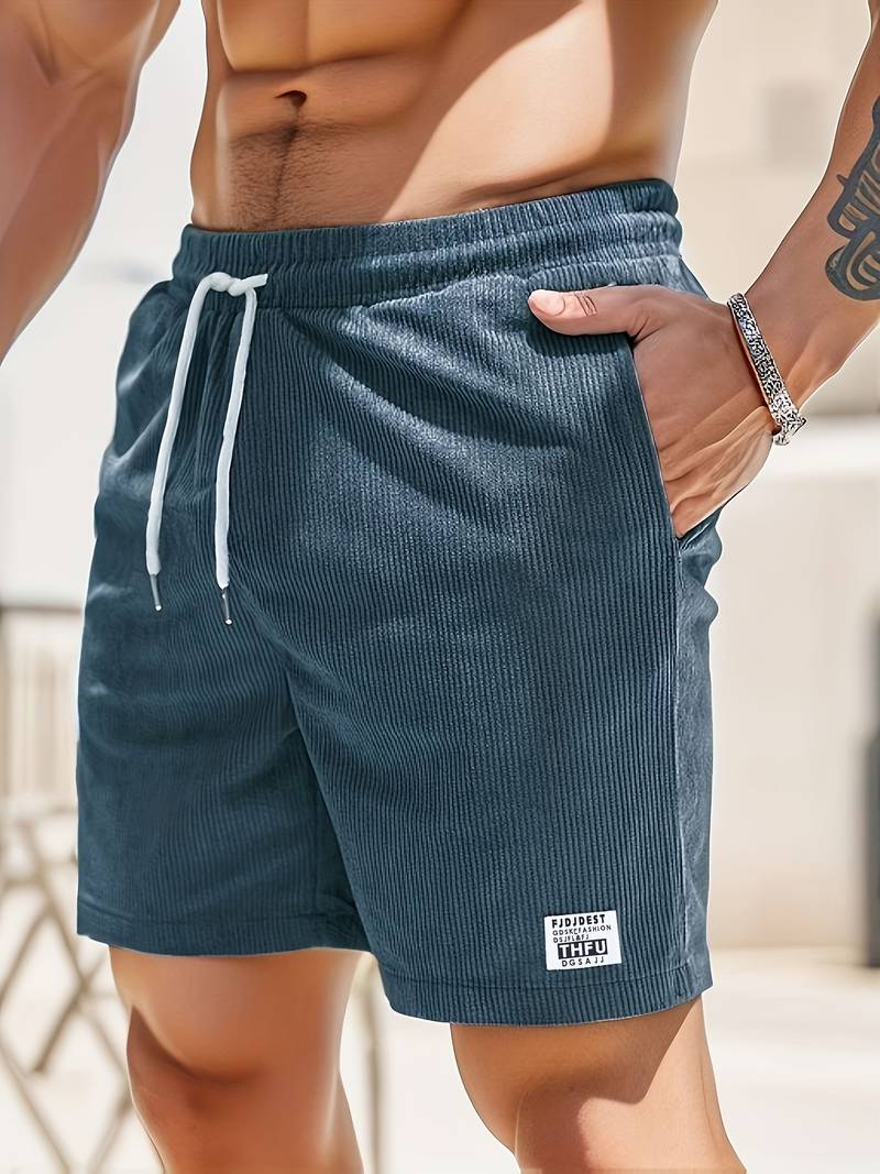 David drawstring shorts with pockets for men