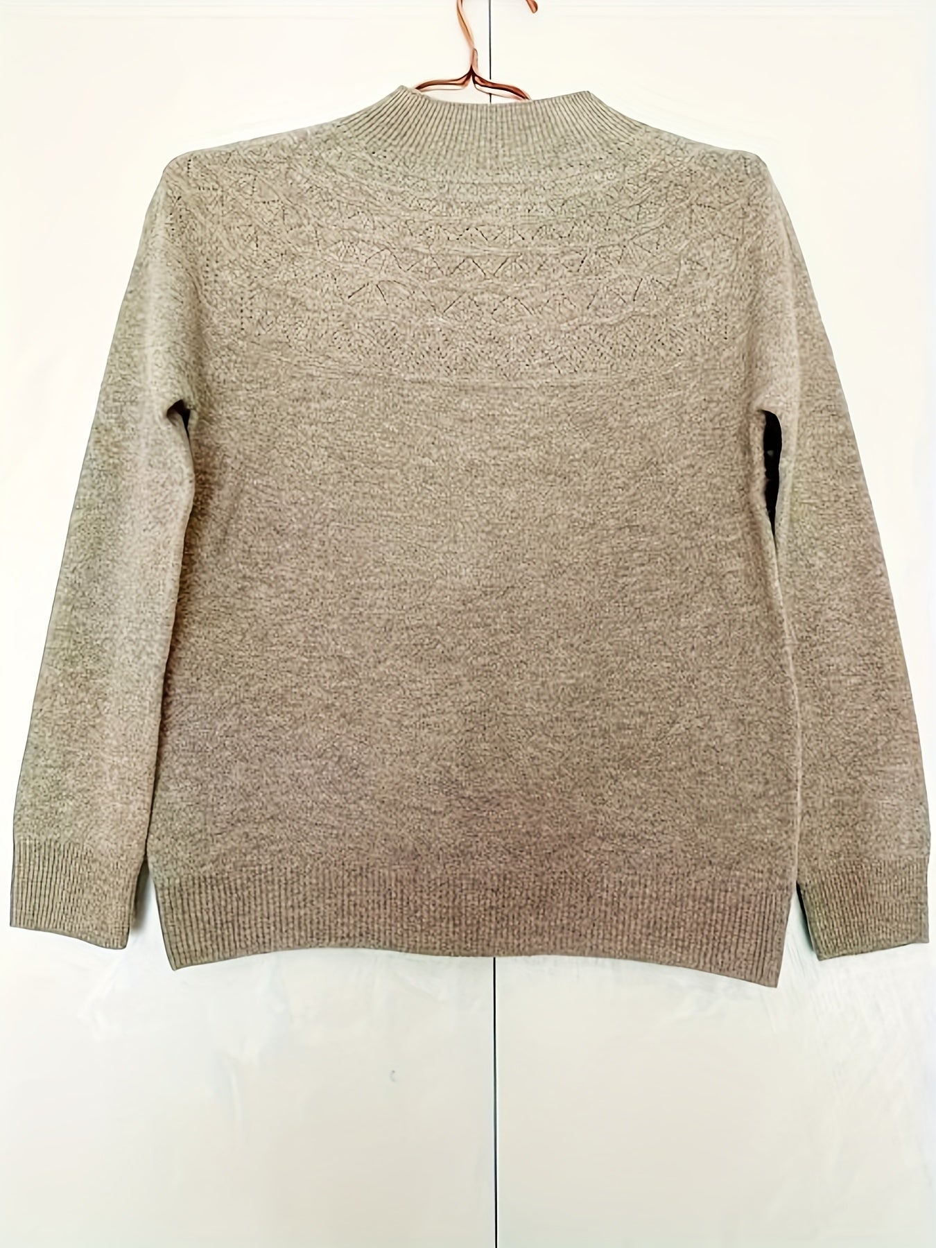 Casual Wool Knit Pullover Sweater for Women | Ideal for Winter