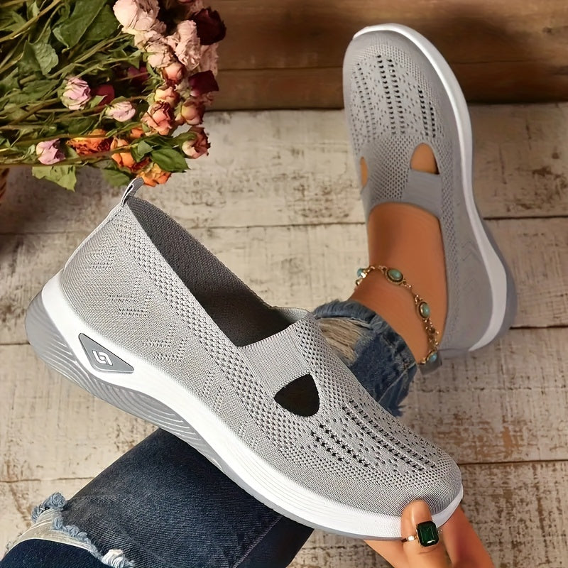 Stylish Lightweight Knit Cut-Out Sneakers for Women | Perfect for Casual Days