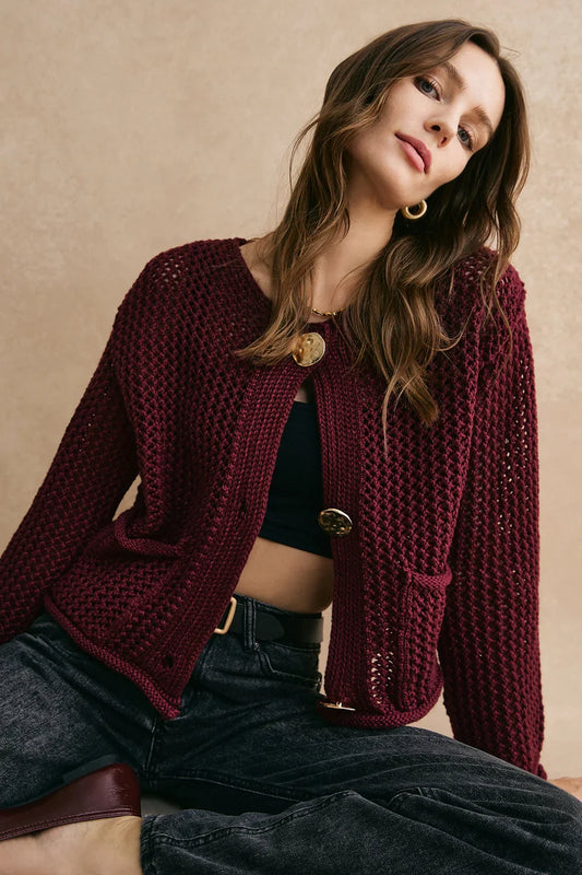 Chunky Knit Cardigan Jacket