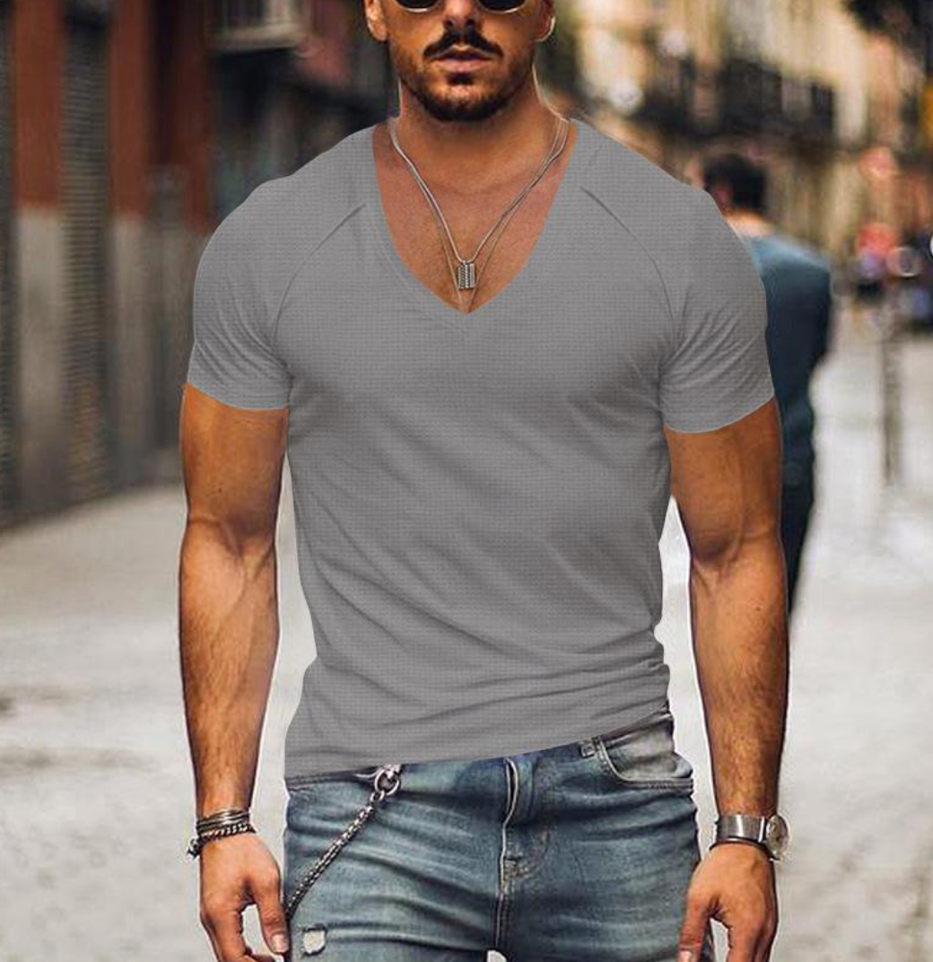 JOHNNI - men's t-shirt with v-neck