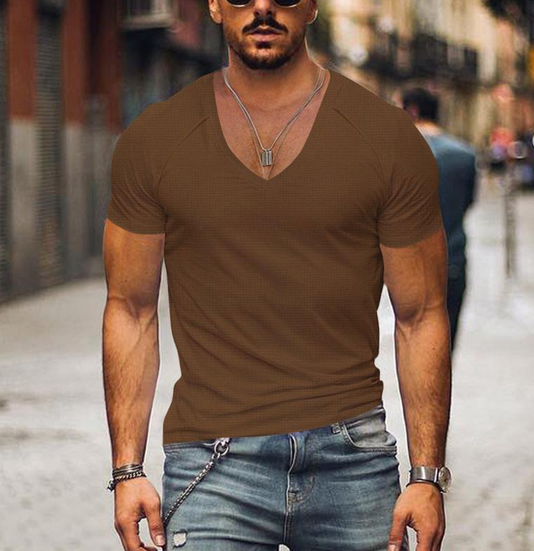 JOHNNI - men's t-shirt with v-neck