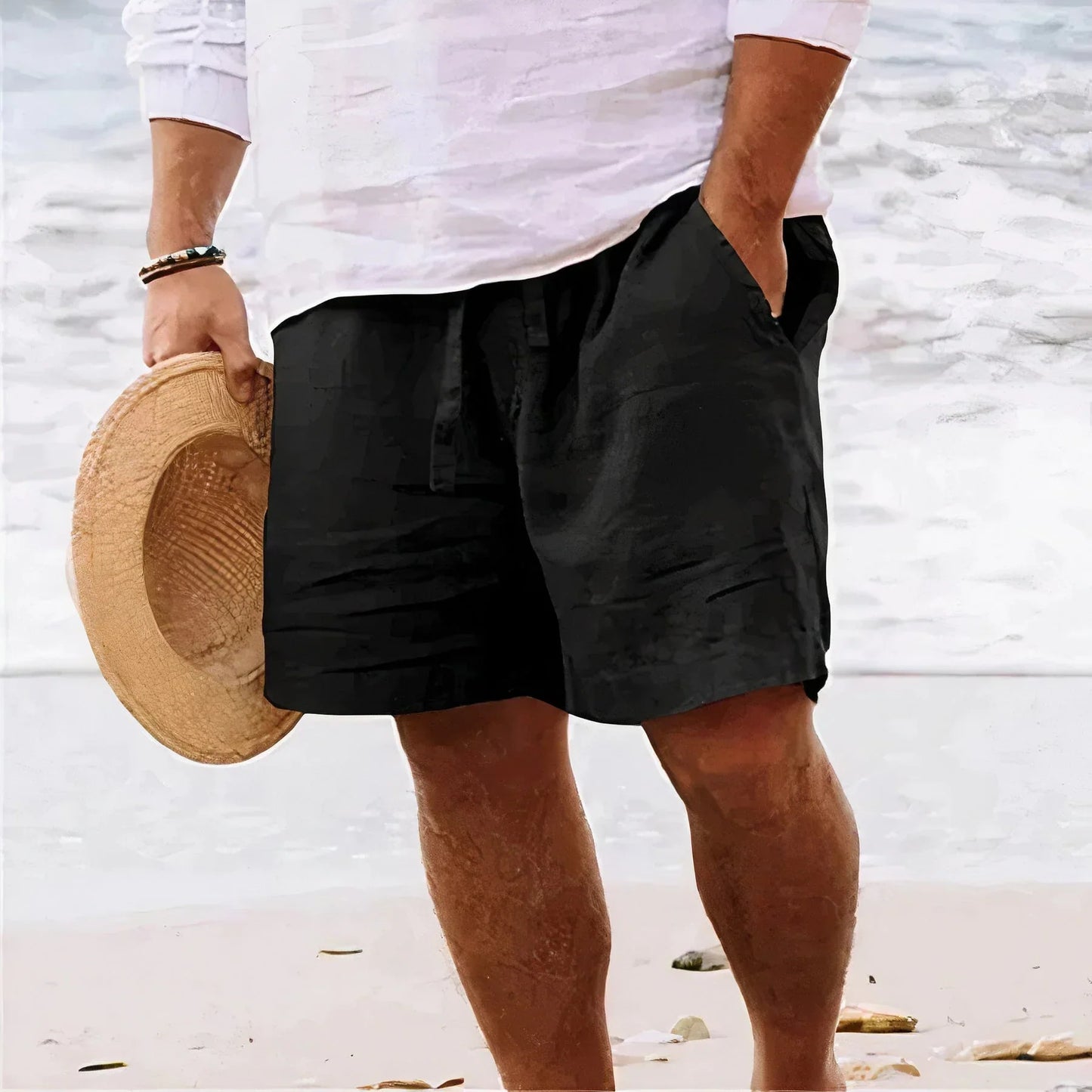 Breathable linen shorts - zach