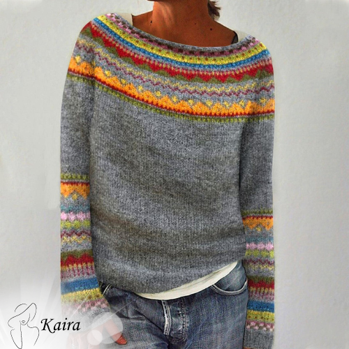 Kaira™ - Retro knitted sweater