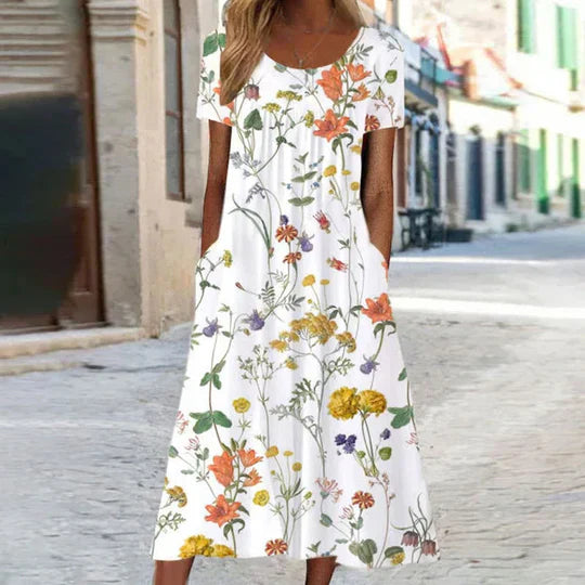 Charlotte - floral midi summer dress female