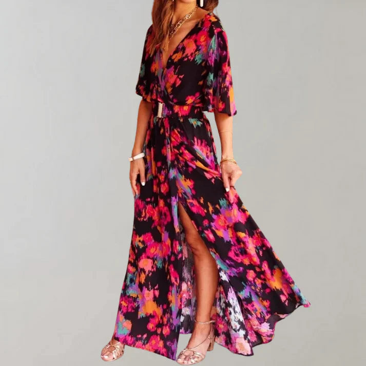 Maxi wrap summer dress