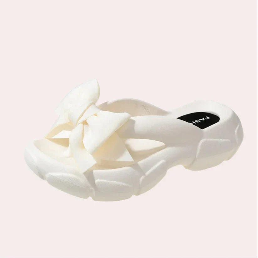 Damonie | Elegant women's slippers with bow detail