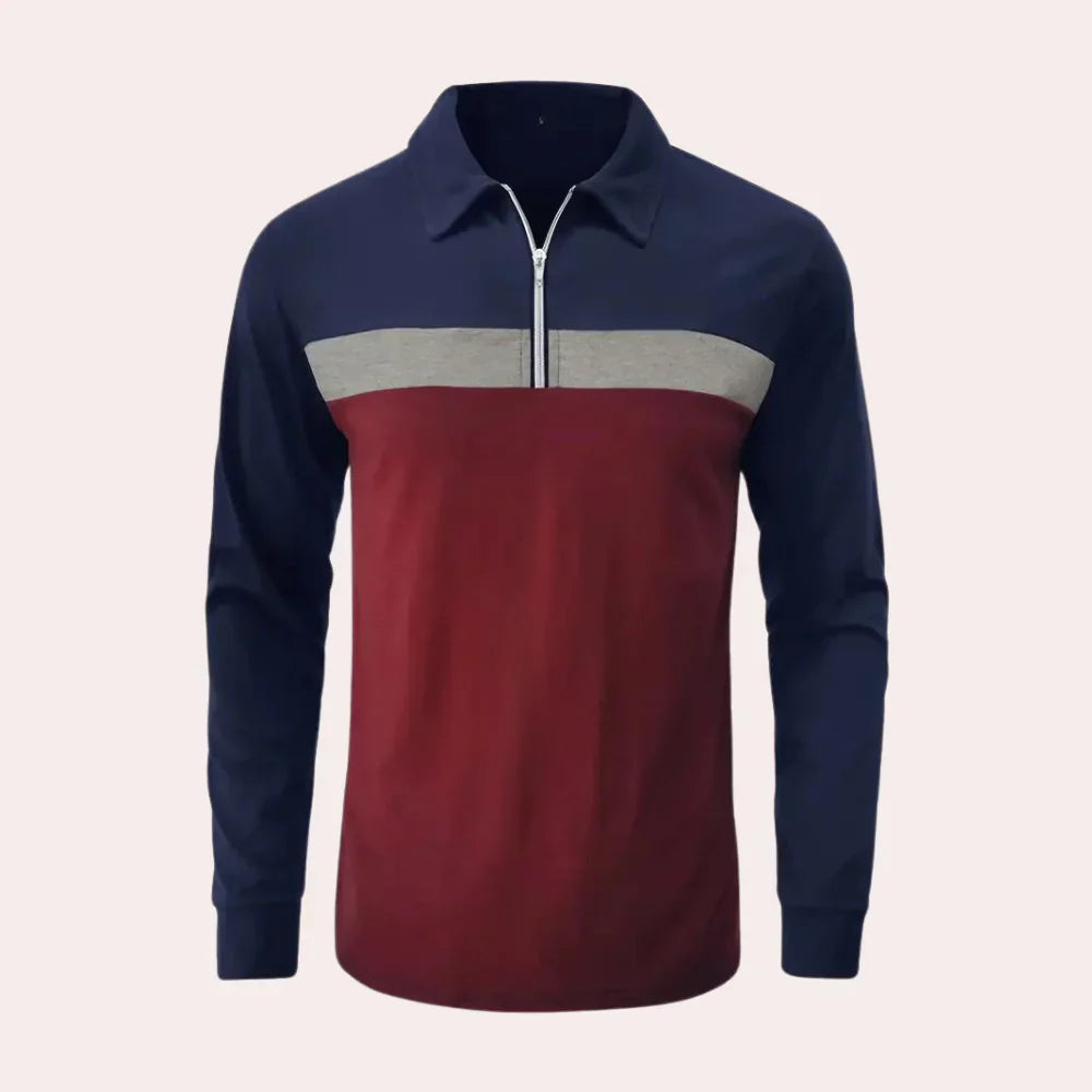 Men's - long sleeve polo shirt