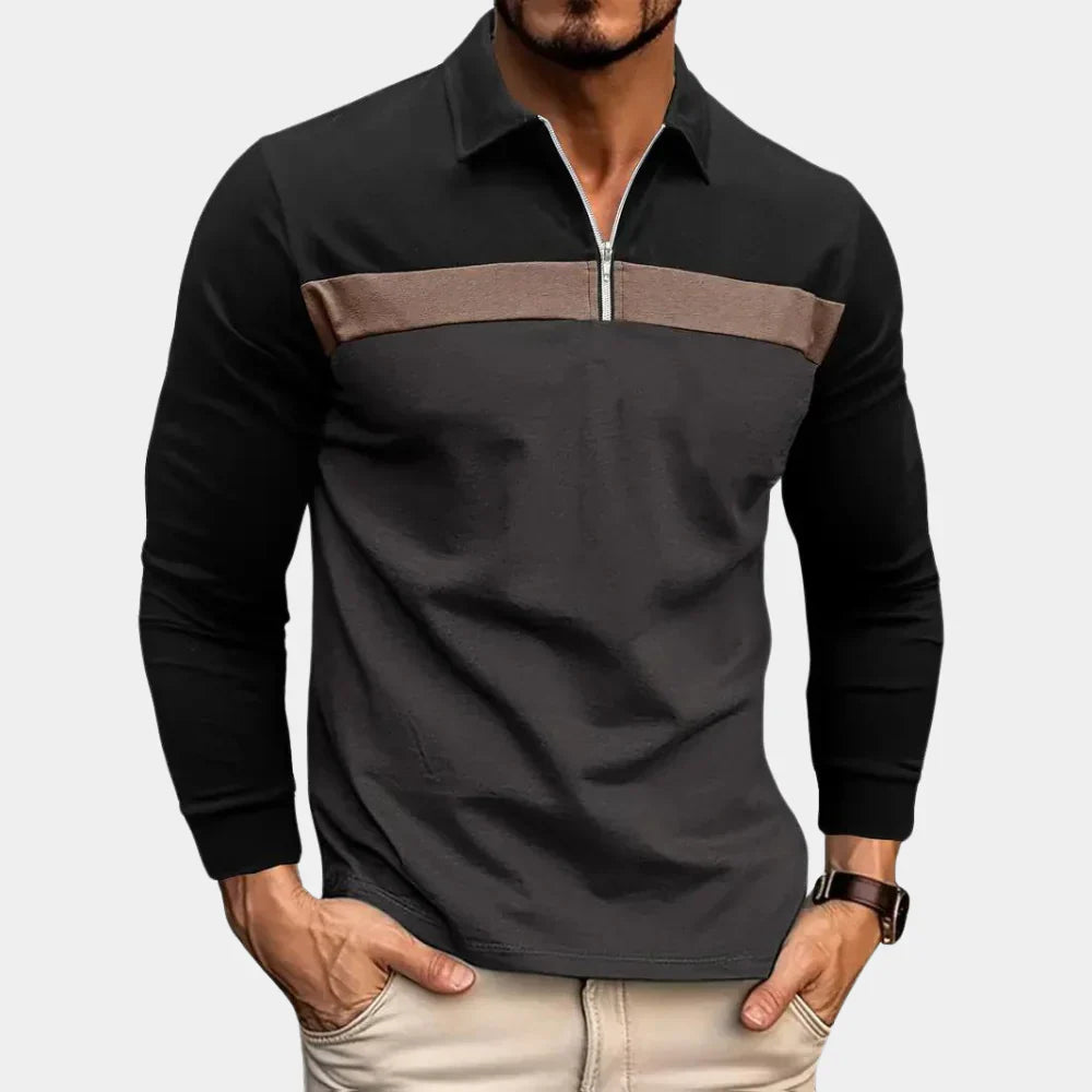 Men's - long sleeve polo shirt