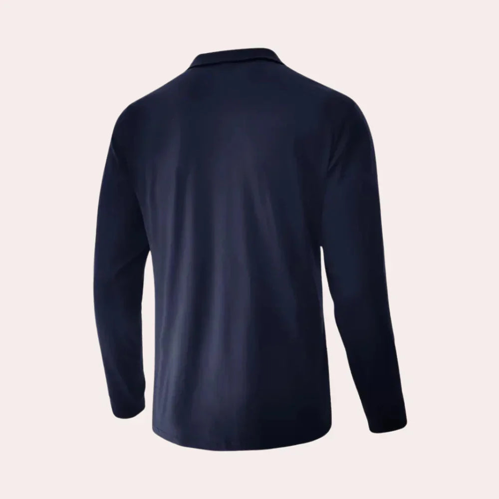 Men's - long sleeve polo shirt