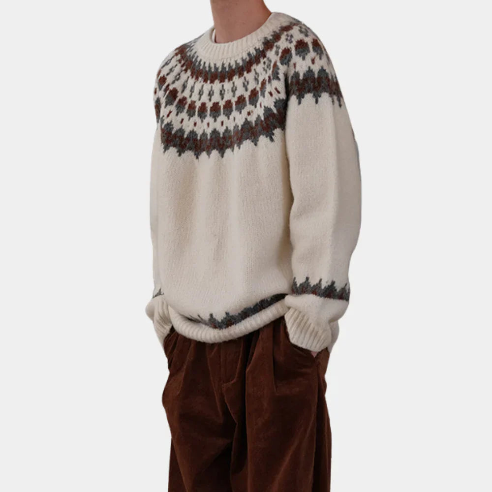 Warm knitted jumper for men