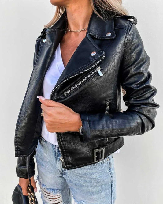 Leather summer jacket – casey