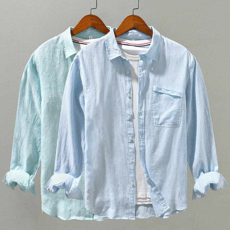 Charles Morrison Holiday Linen Shirt