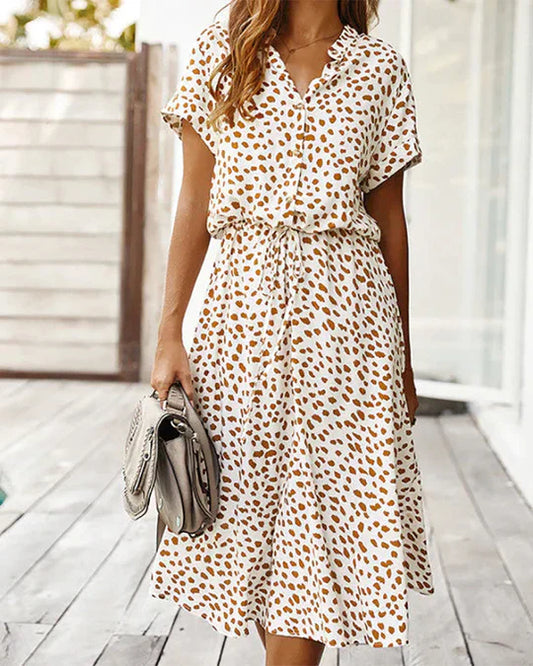 Clara – midi polka dot dress