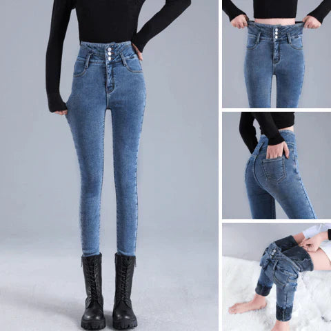 Jasmine - skinny jeans made of fleece