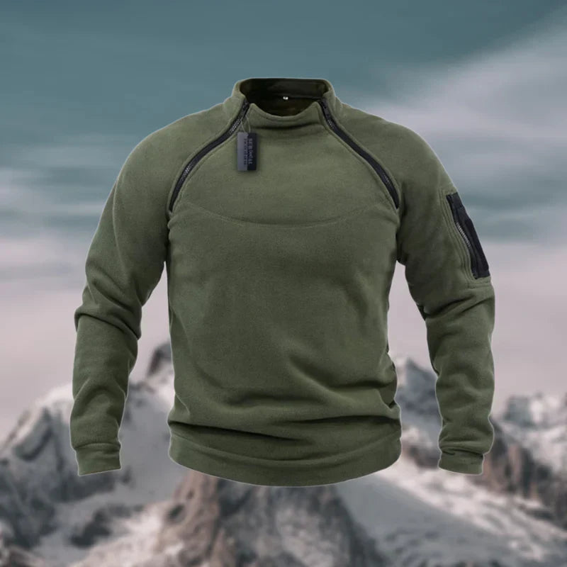 Windproof and tactical men's fleece pullover