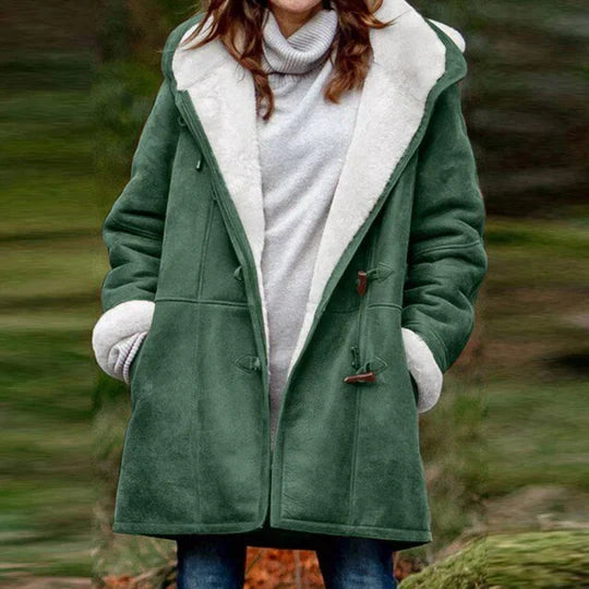 Isabella - casual fleece lined coat with hood