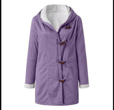 Isabella - casual fleece lined coat with hood