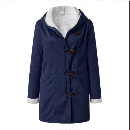 Isabella - casual fleece lined coat with hood