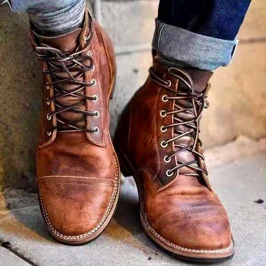 David | retro lace-up boots