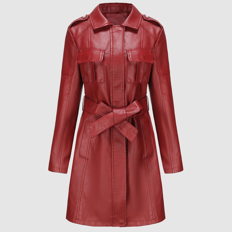 Emie Daly Long Leather Coat