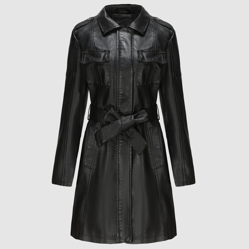 Emie Daly Long Leather Coat