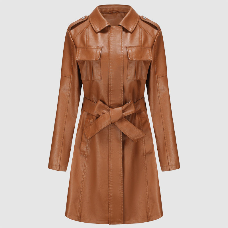 Emie Daly Long Leather Coat