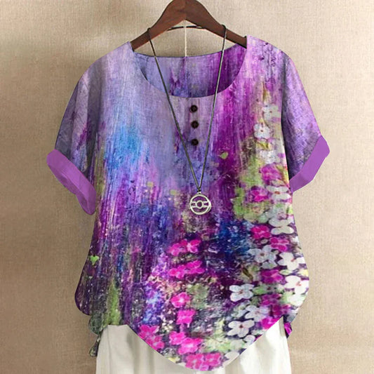 Evelyn - lilac blossom blouse