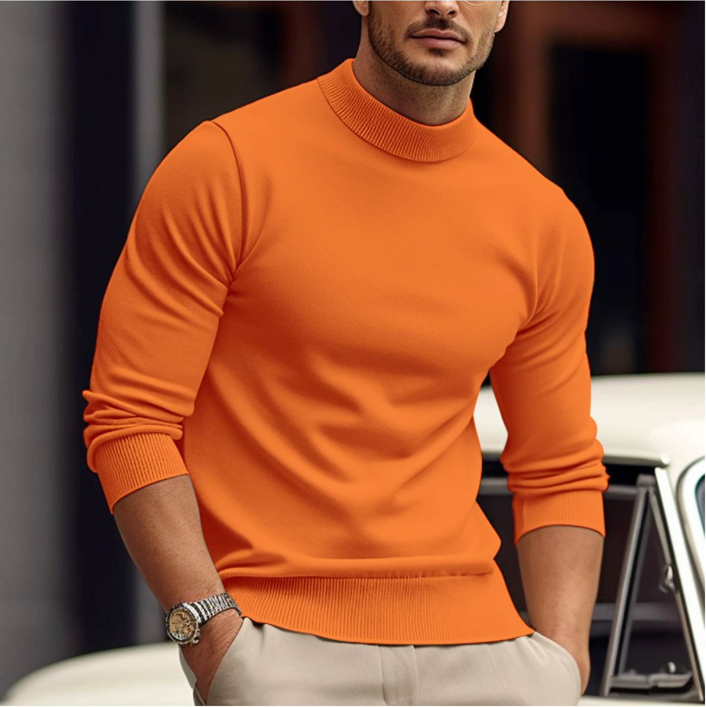 Stylish - men's jumper in soft cotton