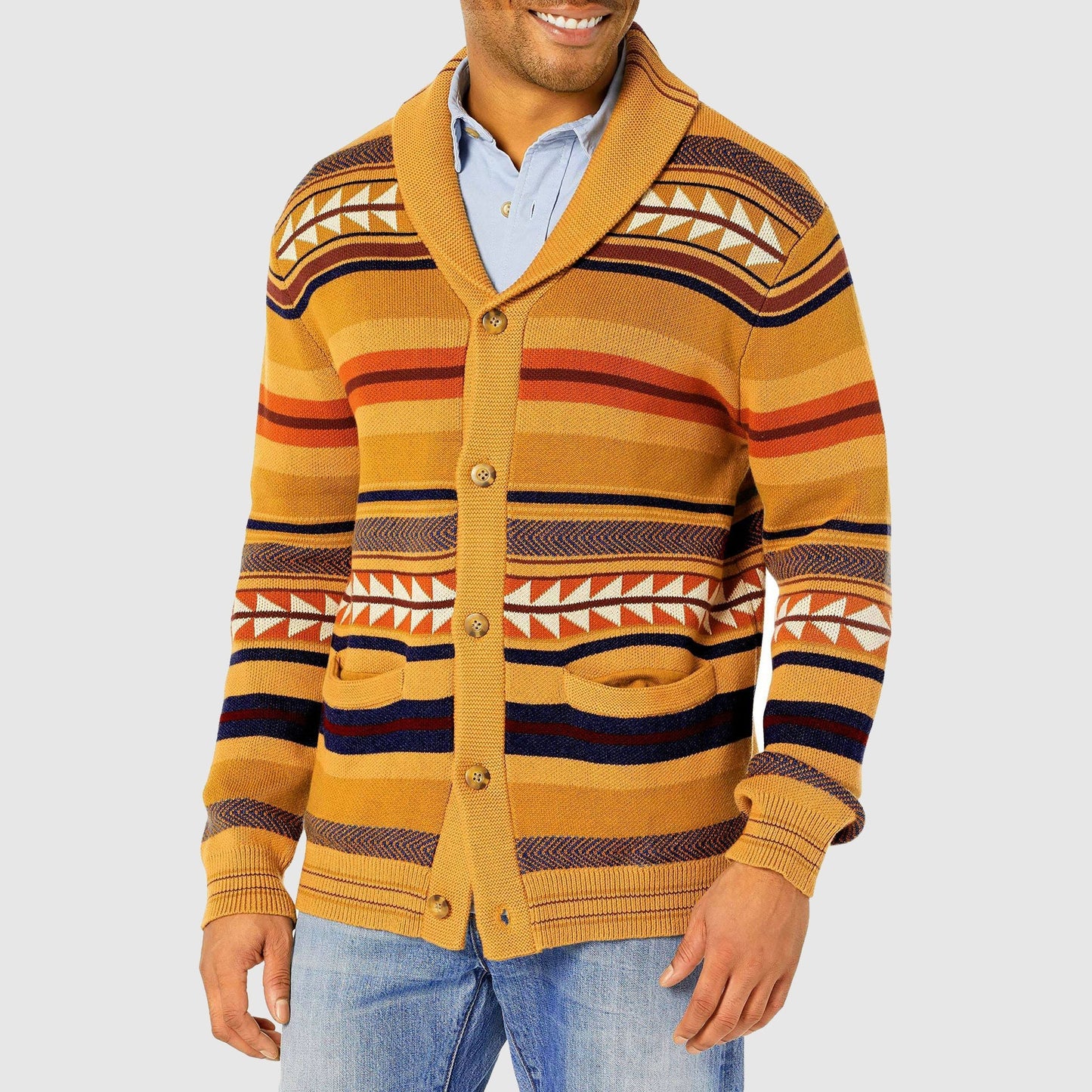 Frank Hardy Aztec Knitted Cardigan