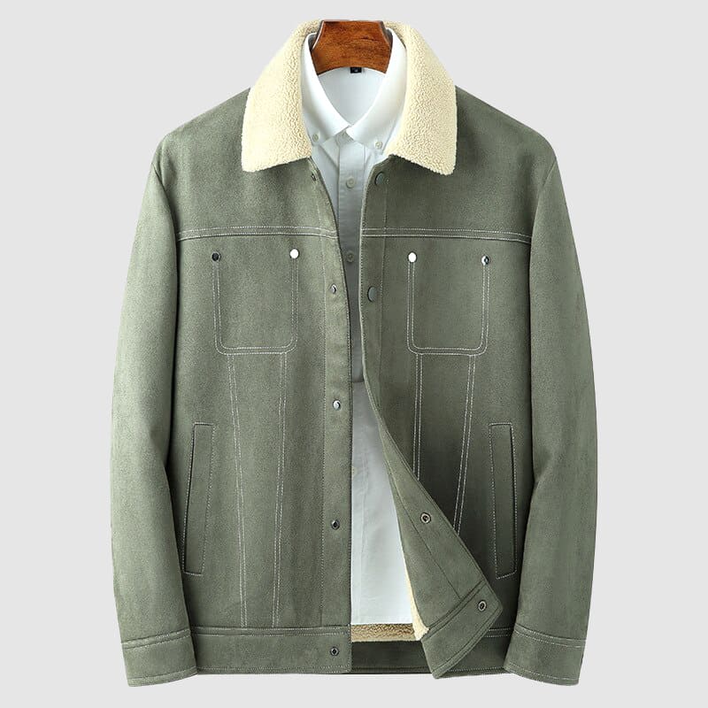 Frank Hardy Faux Suede Bomber Jacket