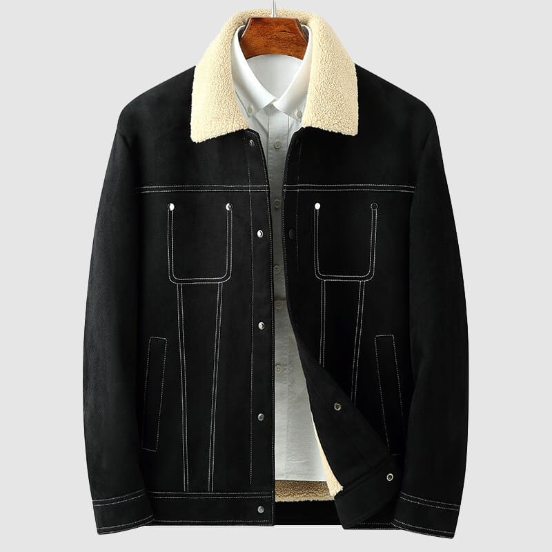 Frank Hardy Faux Suede Bomber Jacket