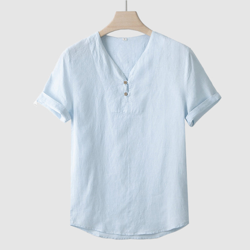 Frank Hardy Tasmania Short-Sleeved Linen Shirt