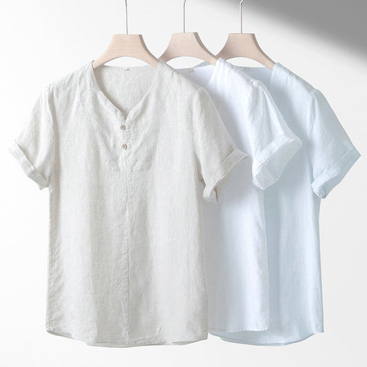 Frank Hardy Tasmania Short-Sleeved Linen Shirt